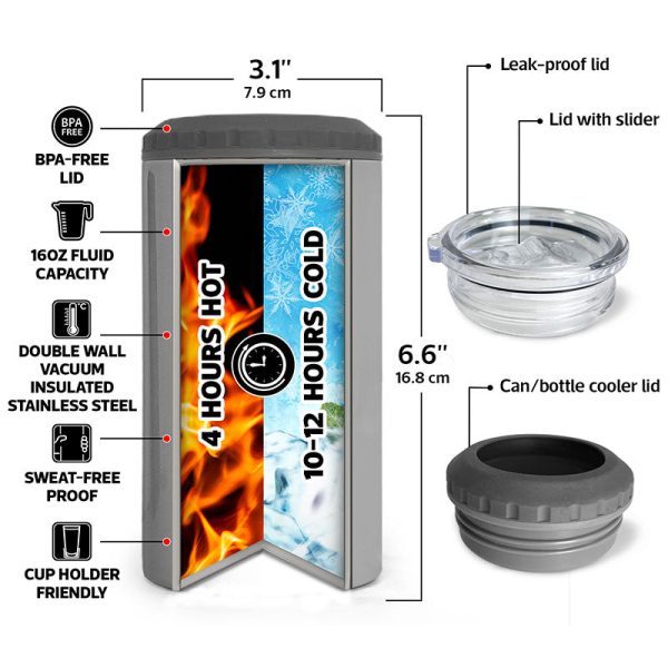 Couple We Got This Multi Use Tumbler Personalized 4 In 1 Can Cooler Gift For Him Gift For Her Online now - Image 5