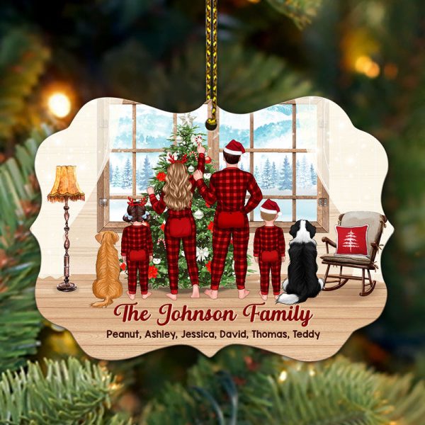 Family Decorating Tree By Window Personalized Christmas Ornament Hot on Sale - Image 2