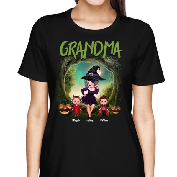 Halloween Canopy Grandma Grandkids Personalized Shirt Online - Image 2