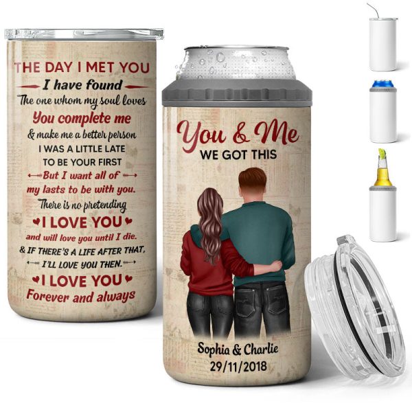 Couple We Got This Multi Use Tumbler Personalized 4 In 1 Can Cooler Gift For Him Gift For Her Online now