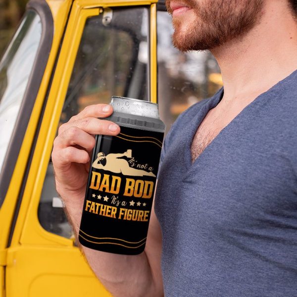 Illustration It‘s Not A Dad Bod It’s A Father Figure 4 In 1 Can Cooler For Cheap - Image 3