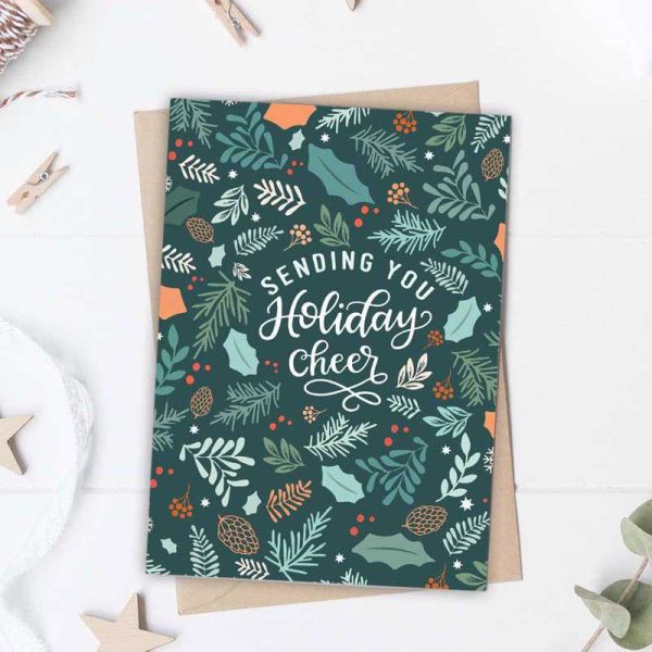 Sending Cheer Holiday New Year Gift Postcard Online now