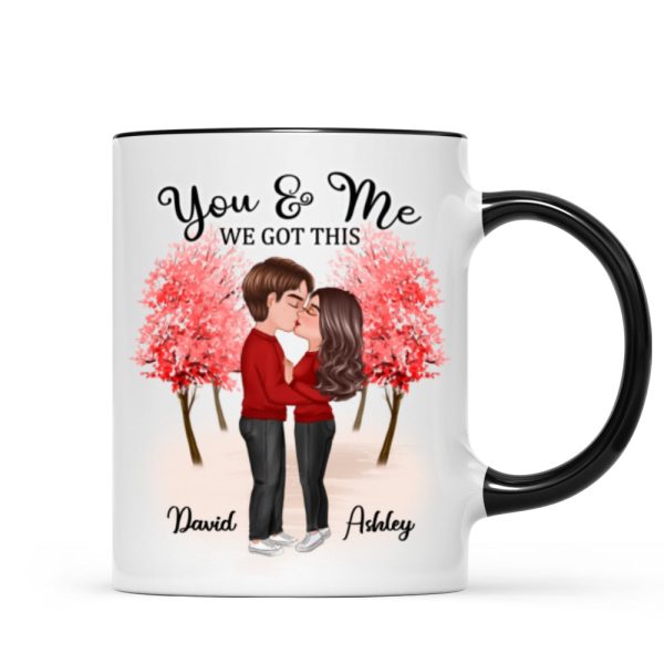 Together Since Couple Kissing Under Tree Valentine‘s Day Anniversary Gift Personalized Mug Sale - Image 5