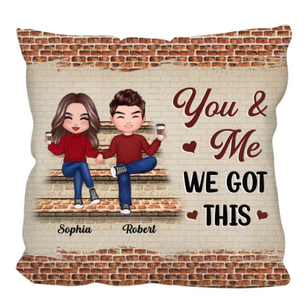 Couple Sitting On Stairs Personalized Pillow on Sale - Image 3