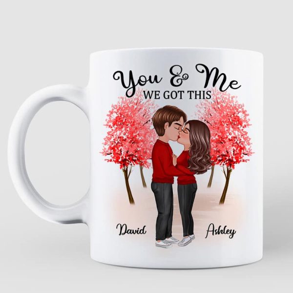 Together Since Couple Kissing Under Tree Valentine‘s Day Anniversary Gift Personalized Mug Sale