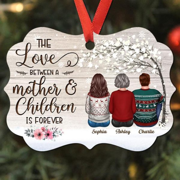 The Love Between Mother And Children Is Forever Personalized Christmas Ornament Sale - Image 2