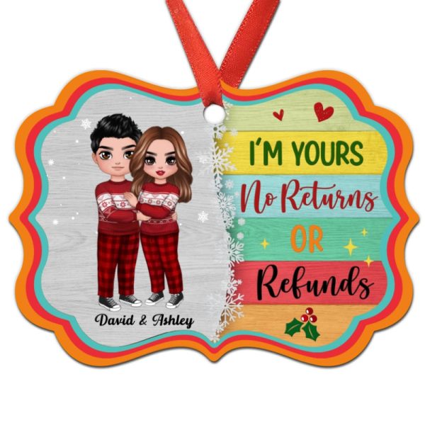 Couple Colorful Palette I‘m Yours Personalized Christmas Ornament For Cheap - Image 3
