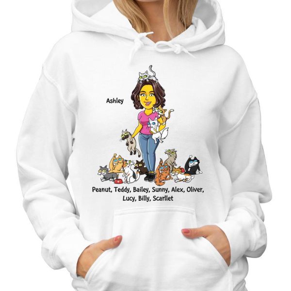 Cat Mom Yellow Girl Gift Personalized Shirt Hot on Sale - Image 4