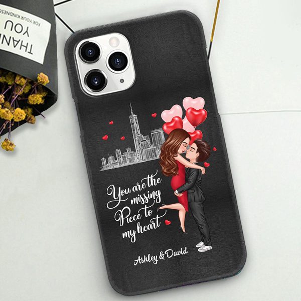 The Missing Piece To My Heart Couple Personalized Phone Case For Discount - Image 3