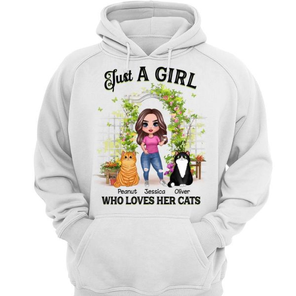 A Girl Loves Her Cats Flower Gate Personalized Shirt Online Sale - Image 3