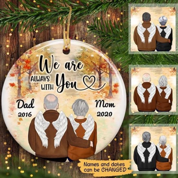 Fall Treeline Dad Mom Memorial Personalized Ornament Cheap