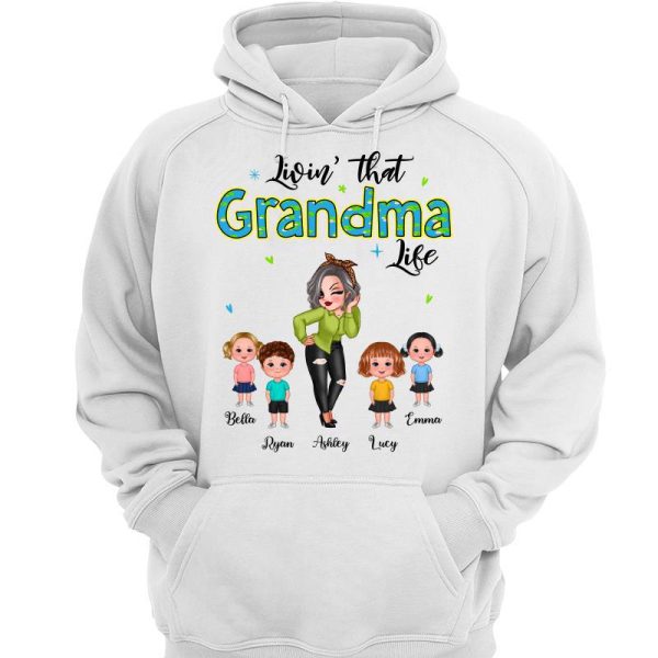 Livin‘ That Grandma Life Green Pattern Personalized Shirt Sale - Image 3