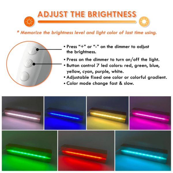 Doll Couple Hugging Kissing Gift For Him Gift For Her Personalized Custom Shape Horizontal Rectangle Acrylic Plaque LED Night Light Online - Image 4