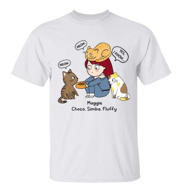 Cat Mom Yes I Know Funny Personalized Shirt Online Hot Sale