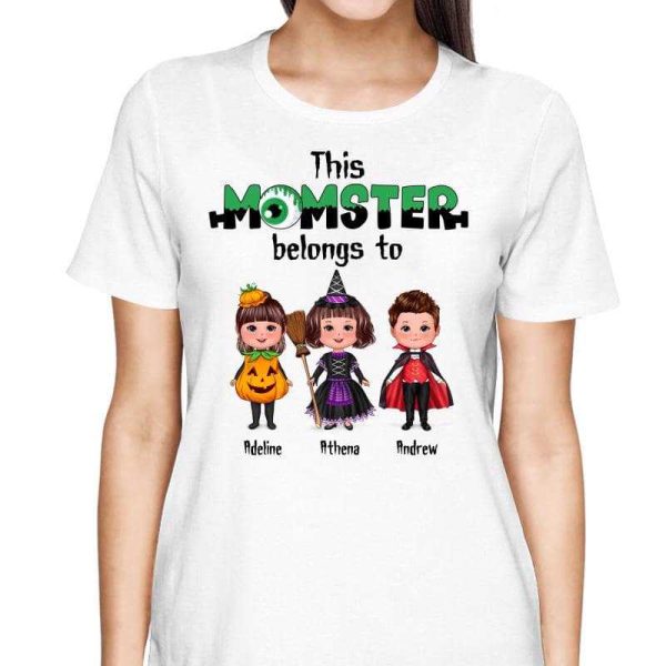 Momster Dadcula Halloween Doll Kids Personalized Shirt (Sold Individually) Online - Image 2