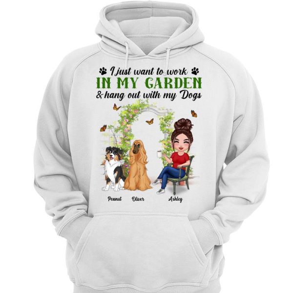 Work In Garden And Hang Out With Cute Sitting Dog Gardening Doll Personalized Shirt Online now - Image 3
