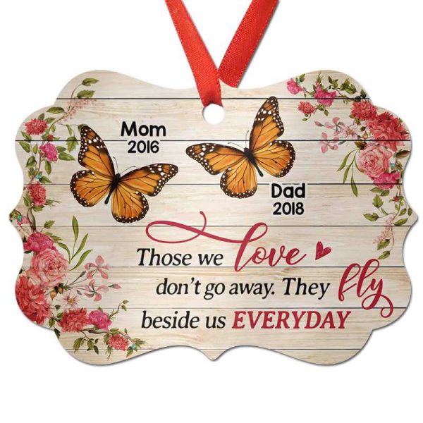 Butterflies Memorial Family Personalized Christmas Ornament Fashion - Image 2
