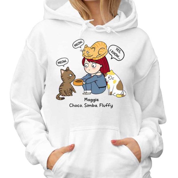 Cat Mom Yes I Know Funny Personalized Shirt Online Hot Sale - Image 4