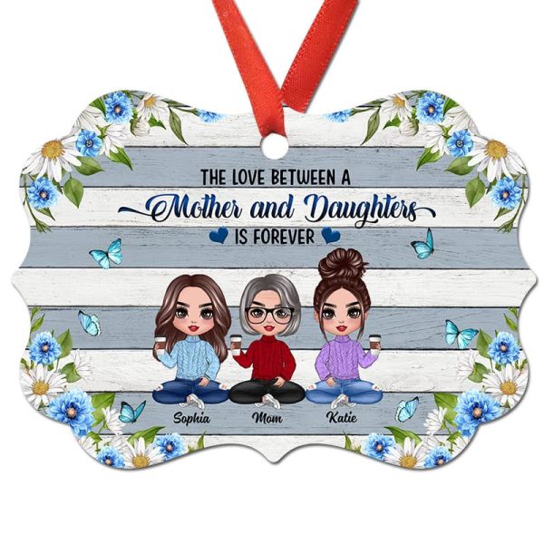 Flower Doll Mother And Daughters Personalized Christmas Ornament For Discount