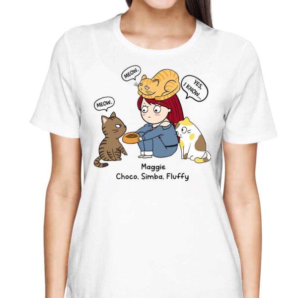 Cat Mom Yes I Know Funny Personalized Shirt Online Hot Sale - Image 2