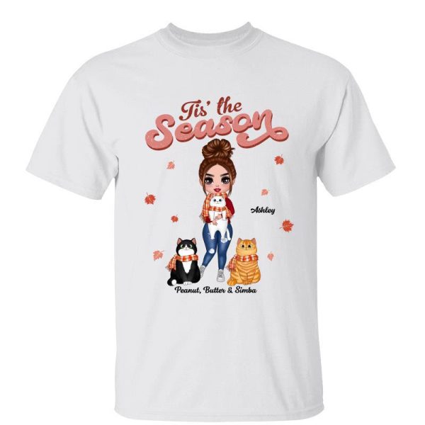 Tis The Fall Season Cat Mom Personalized Shirt Online Sale