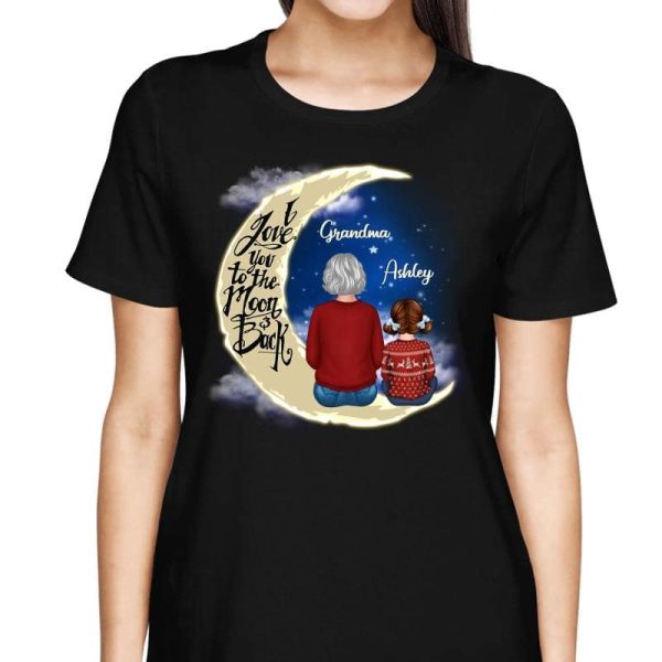 Grandma Grandkids On Moon Personalized Shirt Sale - Image 2