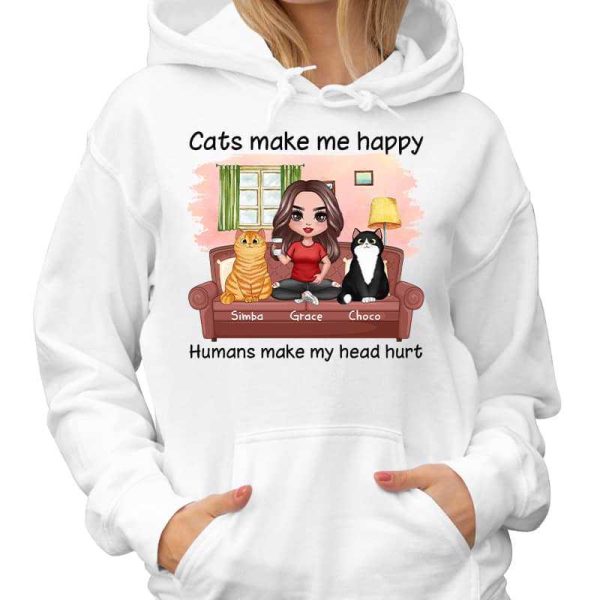 Doll Girl On Sofa With Cats Personalized Shirt Fashion - Image 4