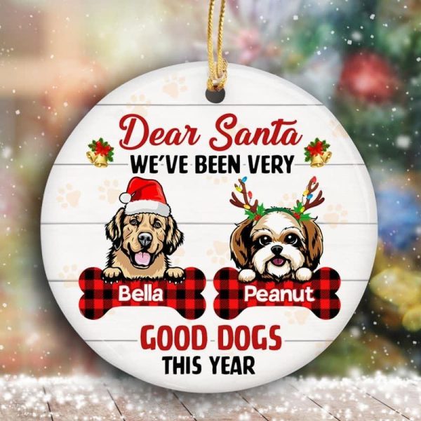 I Tried To Be Good Dogs Christmas Personalized Circle Ornament Online Hot Sale - Image 2