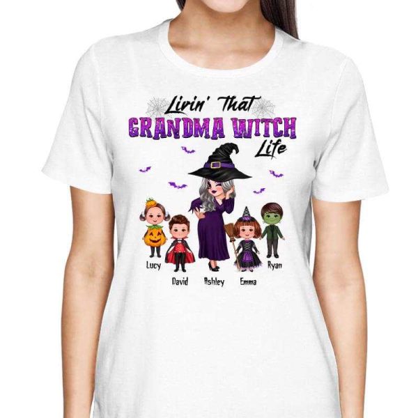 Livin‘ Grandma Life Pretty Witch Halloween Personalized Shirt Fashion - Image 2