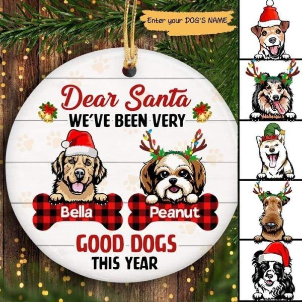 I Tried To Be Good Dogs Christmas Personalized Circle Ornament Online Hot Sale