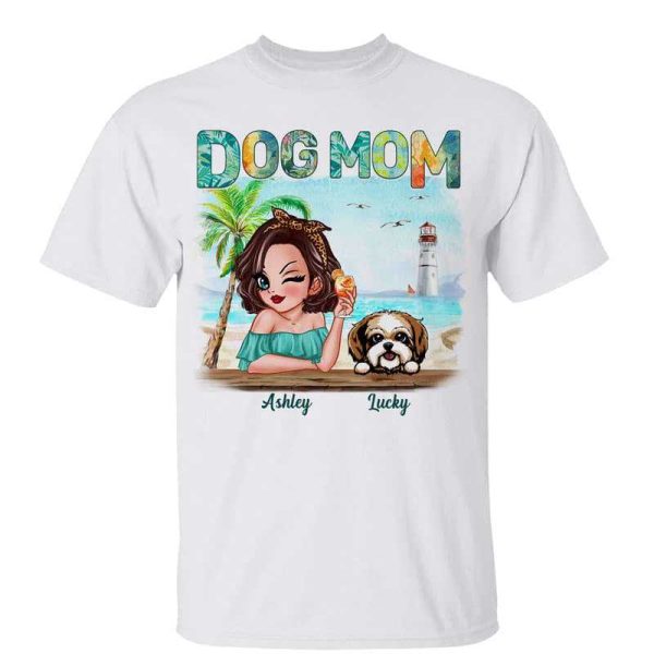 Dog Mom Pretty Woman Summer Pattern Personalized Shirt Discount