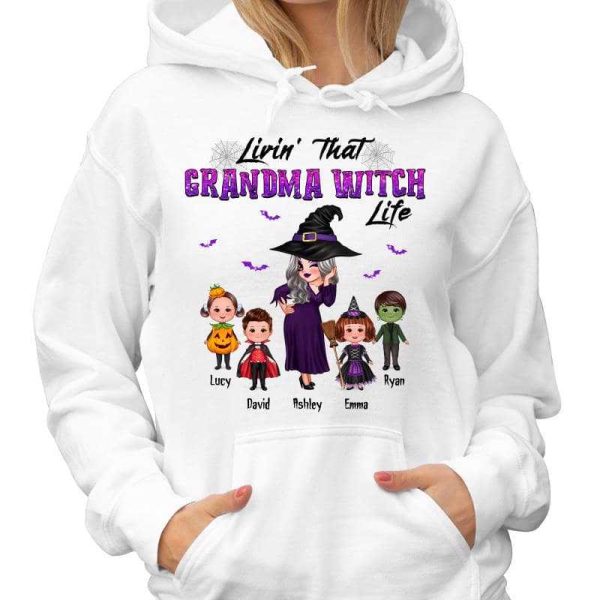 Livin‘ Grandma Life Pretty Witch Halloween Personalized Shirt Fashion - Image 4