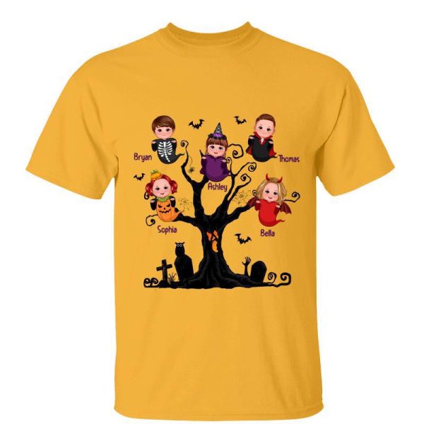 Halloween Tree Doll Kid Gift For Grandma Mom Personalized Shirt Hot on Sale