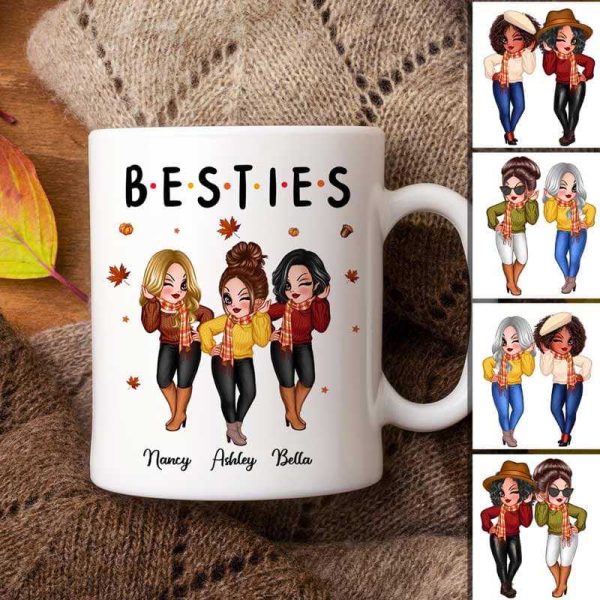 Pretty Girls Fall Season Personalized Mug Online Hot Sale