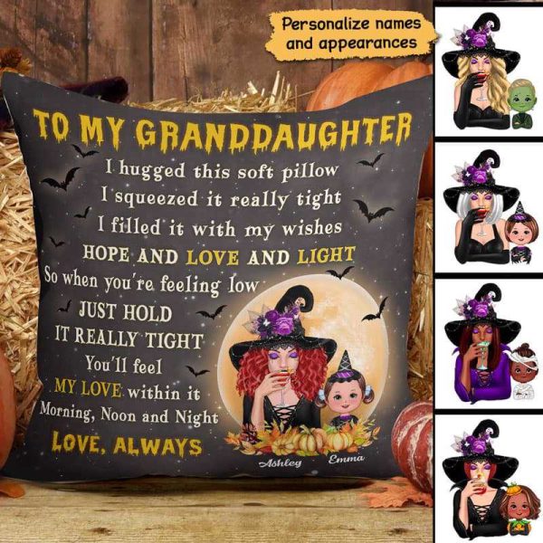 Halloween To My Granddaughter Grandson Personalized Pillow (Insert Included) Fashion