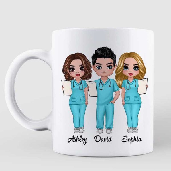 Doll Male Female Nurse Squad Personalized Mug Online - Image 3