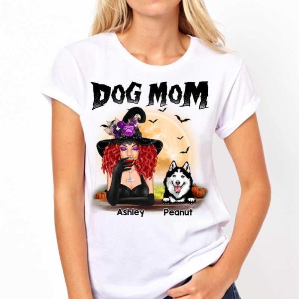 Halloween Witch Dog Mom Personalized Shirt Sale - Image 3