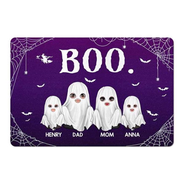 Boo Costume Doll Family Welcome Halloween Personalized Doormat Cheap - Image 2