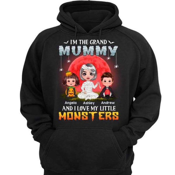 Grand Mummy And Little Monsters Halloween Personalized Shirt Hot on Sale - Image 3