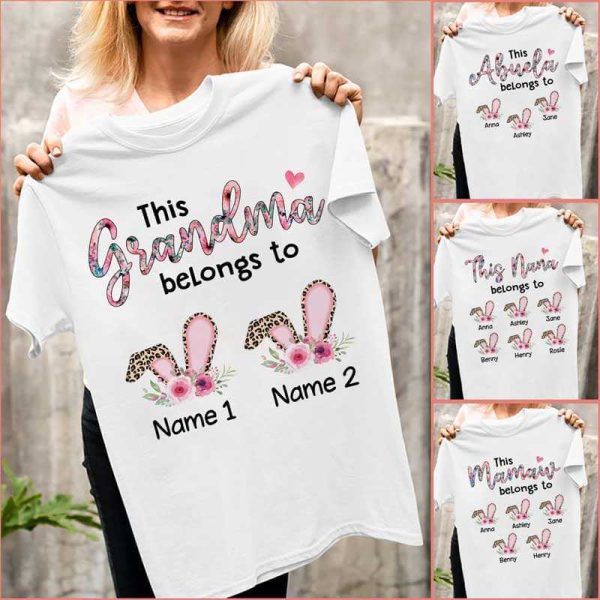 This Grandma Belongs To Bunny Personalized Shirt Online Hot Sale