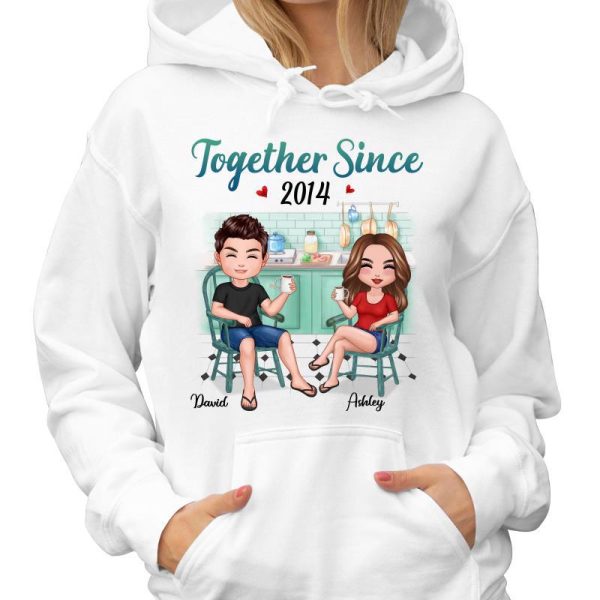 Couple Together Since Kitchen Anniversary Gift Personalized Shirt on Sale - Image 4