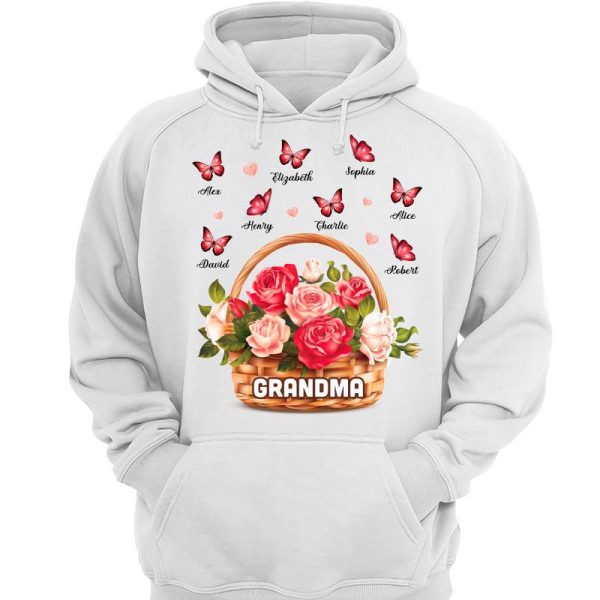 Grandma Flower Basket Personalized Shirt Online now - Image 3