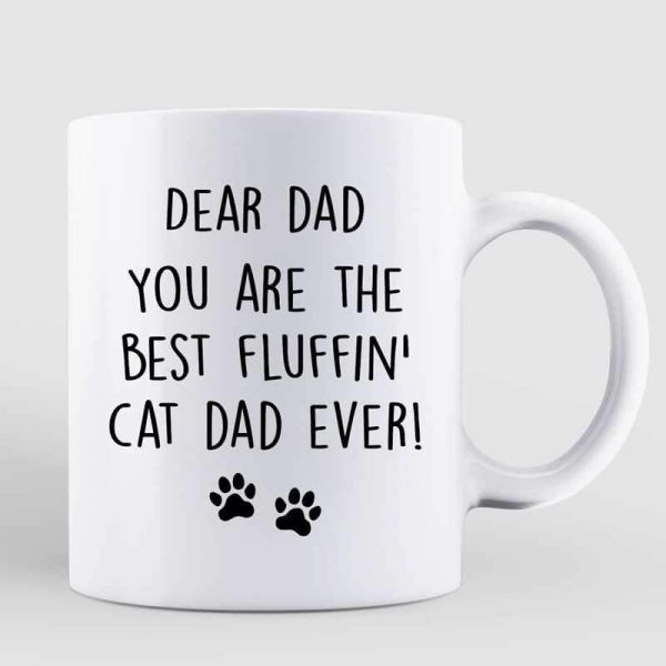 Best Fluffin Cat Dad Ever Personalized Mug For Discount - Image 3