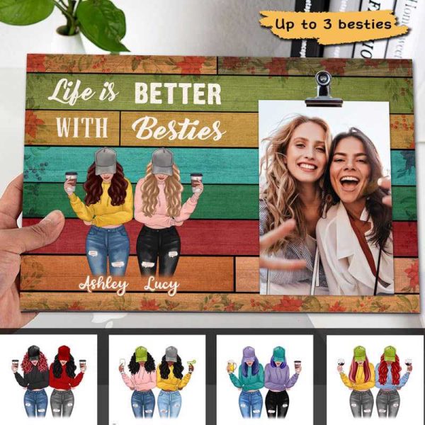 Modern Girls Front View Besties Personalized Picture Frame Discount