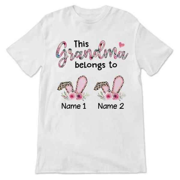 This Grandma Belongs To Bunny Personalized Shirt Online Hot Sale - Image 2