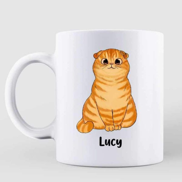 Best Fluffin Cat Dad Ever Personalized Mug For Discount - Image 2