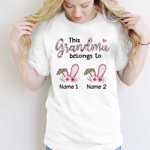 This Grandma Belongs To Bunny Personalized Shirt Online Hot Sale - Image 3
