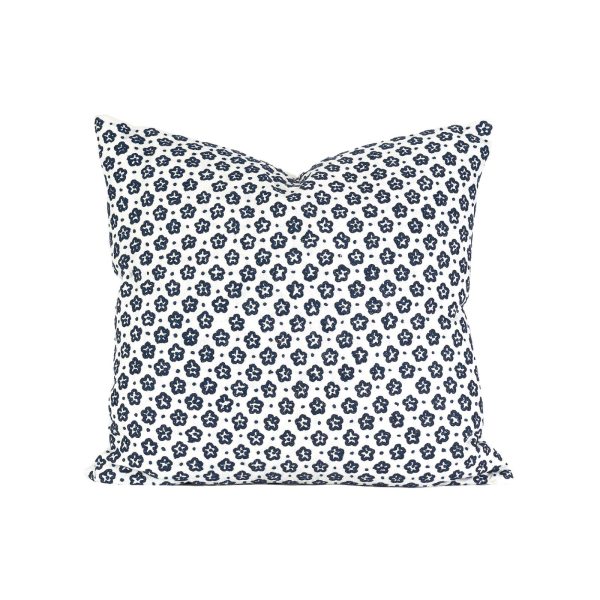 Starburst Embroidered Pillow in Indigo Discount