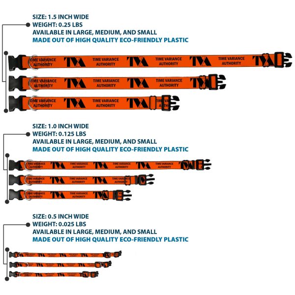Plastic Clip Collar - Loki Series TVA TIME VARIANCE AUTHORITY Text Orange Black For Cheap - Image 3