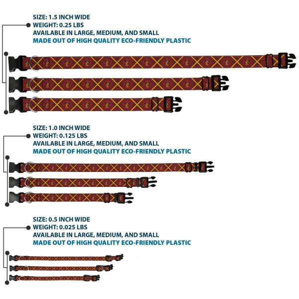 Plastic Clip Collar - Harry Potter Gryffindor Crest Plaid Reds Gold on Sale - Image 3